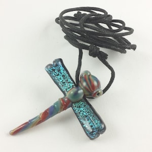 Dragonfly - Glass Pendant Necklace