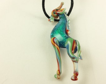 Giraffe - Glass Pendant Necklace