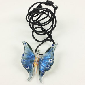 Butterfly Glass Pendant Necklace image 2