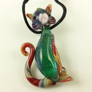 Cat - Glass Pendant Necklace