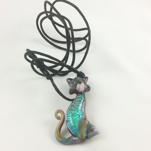 Cat - Glass Pendant Necklace