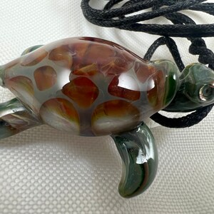 Turtle (Honeycomb) - Glass Pendant Necklace