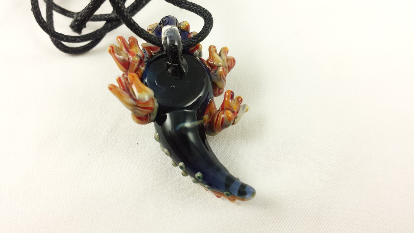 Horned Lizard Glass Necklace Etsy