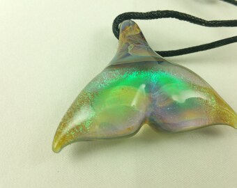 Whale Tail - Glass Pendant Necklace