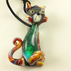 Cat - Glass Pendant Necklace