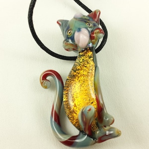 Cat - Glass Pendant Necklace