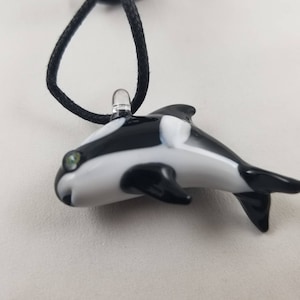 Killer Whale - Glass Pendant Necklace