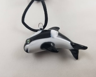 Killer Whale - Glass Pendant Necklace