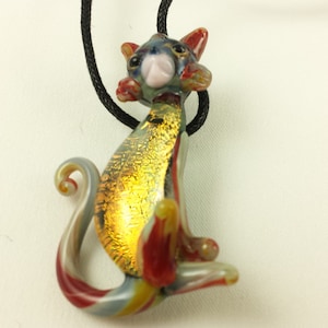 Cat - Glass Pendant Necklace