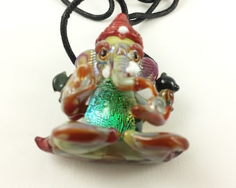 Ganesh - Glass Necklace