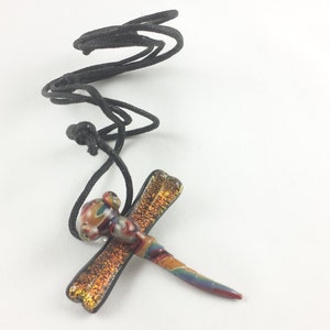 Dragonfly - Glass Pendant Necklace
