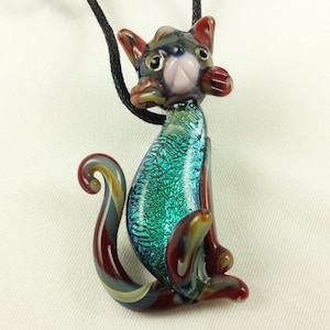 Cat - Glass Pendant Necklace