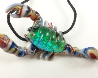 Scorpion - Glass Pendant Necklace