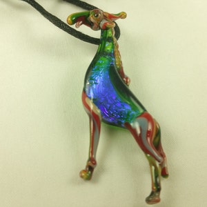 Giraffe - Glas Anhänger Halskette