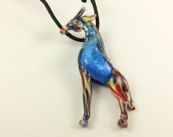 Giraffe - Glass Pendant Necklace