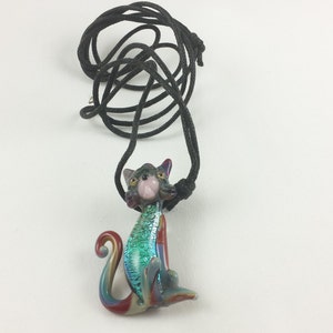 Cat - Glass Pendant Necklace