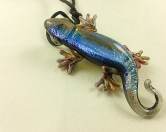 Gecko - Glass Pendant Necklace