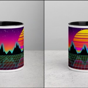 Vaporwave Synthwave Coffee/Tea Mug Black