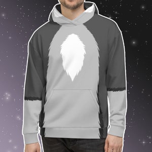 Grey Wolf Furry Unisex Hoodie [Made To Order]