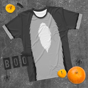 Camiseta peluda de lobo gris [hecha a pedido]