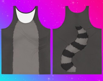 Raccoon Furry Unisex Tank Top