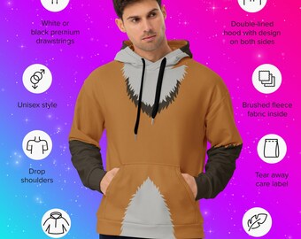 Maned Wolf Furry Unisex Pullover Hoodie [Made To Order]