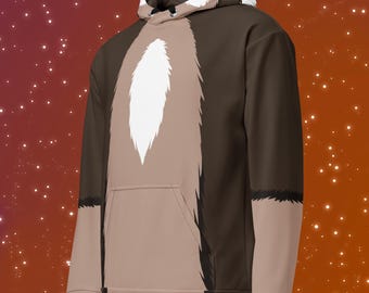 Brown Wolf Furry Unisex Pullover Hoodie