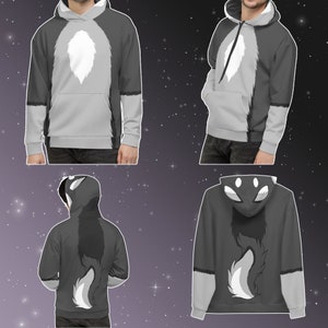 Grey Wolf Furry Unisex Hoodie