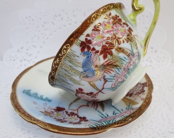 VINTAGE Maruku China Moriage Dragonware Bowl