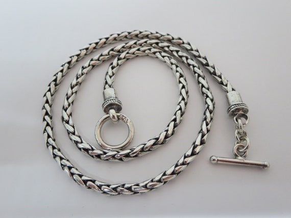 BRAIDED SILVER CHAIN~ 925 Silver~ Chain Necklace~ Mesh Chain