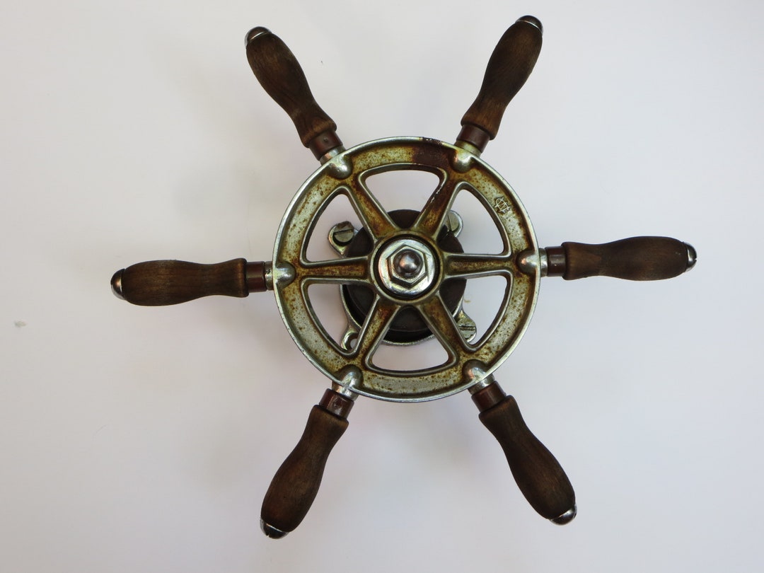 SHIP HELM WHEEL Antique Ship Steering Wheel Small Ships Vintage 12 Inch