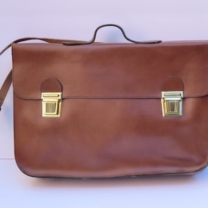 SAC D'ÉCOLE CUIR~ Mode vintage~ Porte-documents~ Cartable en cuir~ Lap Top~ Sac messager~ Sac à bandoulière~ Accessoire de bureau~ Cadeau