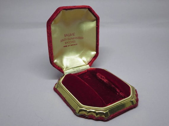 WATCH BOX DISPLAY~ Antique Watch case~ Red velvet… - image 1
