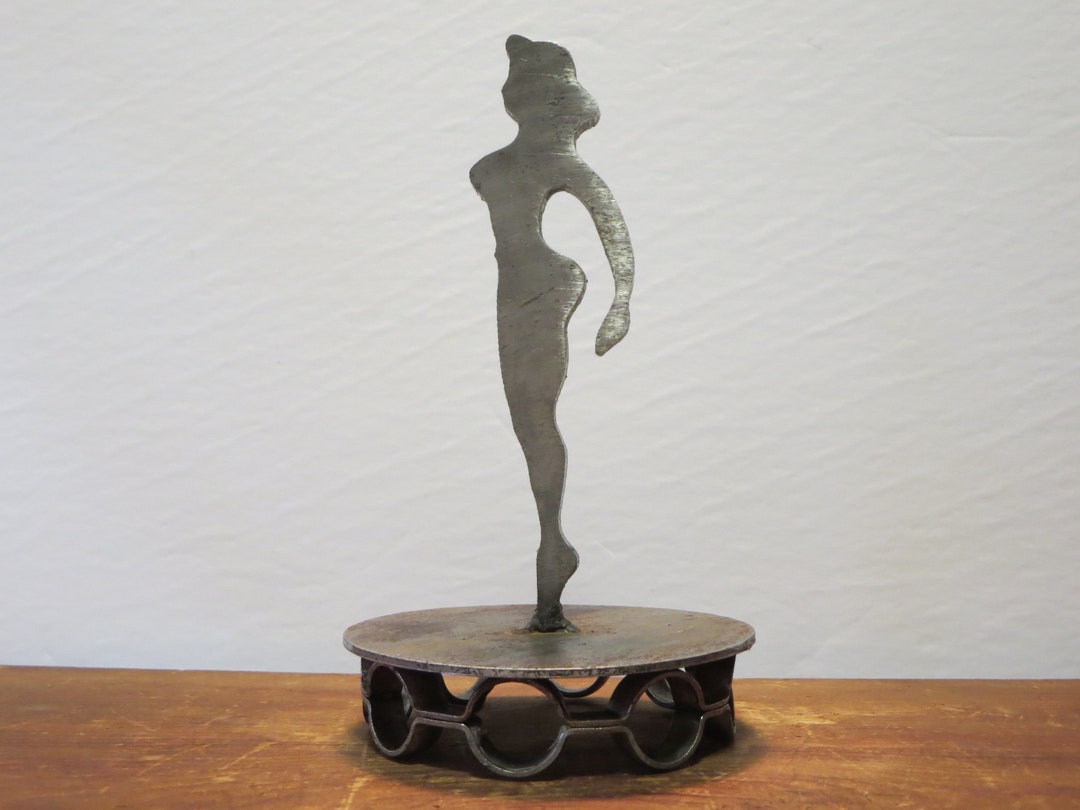 ART DECO FIGURINE Chrome Pin up Girl Figurine Naked Nude Etsy Canada