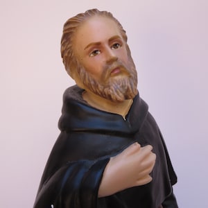 RELIGION PLASTER STATUE~ Saint Peregrin~ Catholic~ Collectible religious statuary~ Religious decor~ Spirituality~ Home living decor