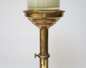 CHURCH CANDLE HOLDER~ Brass Candlestick~ Church ritual Lantern~ Sanctuary lamp~ Chapel~ Spirituality Religion~ Home Living decor