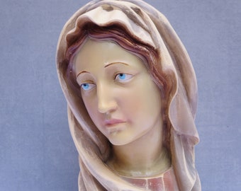 MADONNA STATUARY~ Virgin Mary bust~ Religious Statue~ Religious Art~ Home Living Decor~ Spirituality Religion~ Antique Statue~ Gift