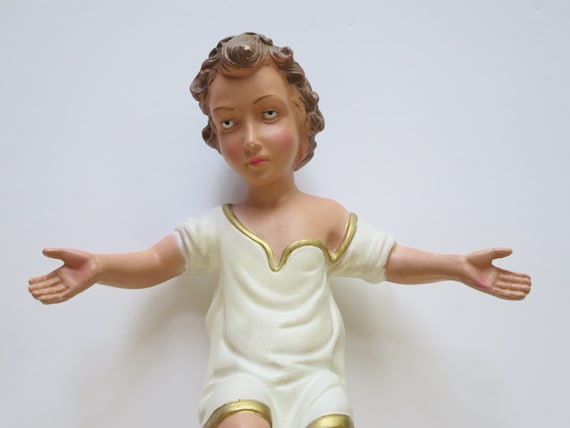 ENFANT JÉSUS NATIVITÉ~ Statue religieuse~ Art religieux catholique~ Église crèche~ Religion~ Vintage~ Figurine~ Décoration Noel