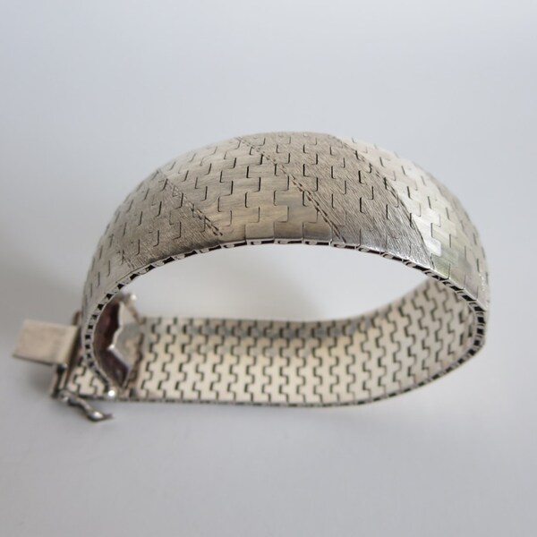 RESERVED FOR XIAOWEI / vintage large 925 sterling mesh bracelet/ silver jewelry/vintage Italian silver unisex bracelet/gift jewelry 
