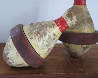 Antique Bowling Pins - Etsy