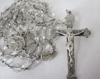 PRAYER BEADS ROSARY~ Catholic Sterling Crystal rosary~ Chaplet~ Necklace rosary~ Religious~ Spirituality religion~ Mother's day Gift