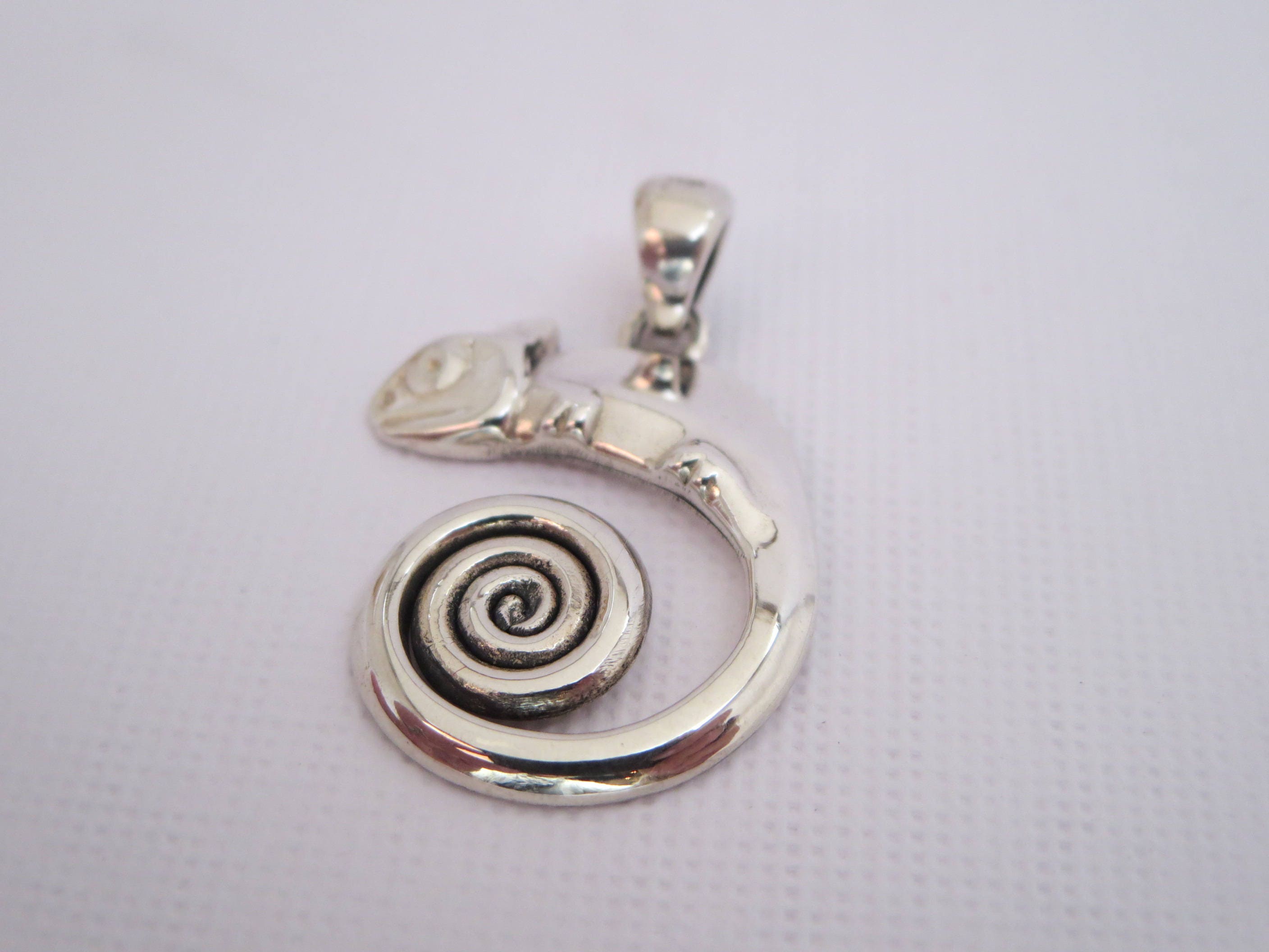 CHARM PENDANT CHAMELEON Pendant necklace Charm pendant Etsy