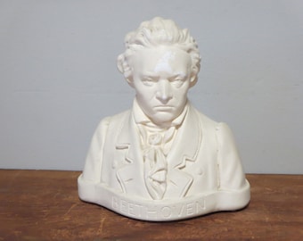 MUSIC COMPOSER BUST~ Beethoven plaster bust~ Bernardi & Nieri~ Art~ Chalkware statue~ Home Living decor~ Classical music~ Gift