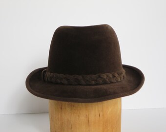 Vintage 50's Mallory Chocolate Brown Felt Fedora 7 1/2 - Etsy Vintage 50's Mallory Chocolate Brown Felt Fedora 7 1/2 - Etsy