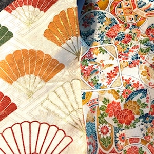 Japanese Silk Vintage Kimono Scarf