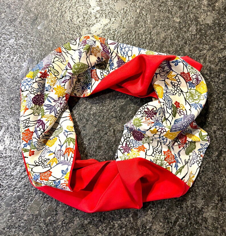 Japanese Vintage Kimono Scarf - Etsy