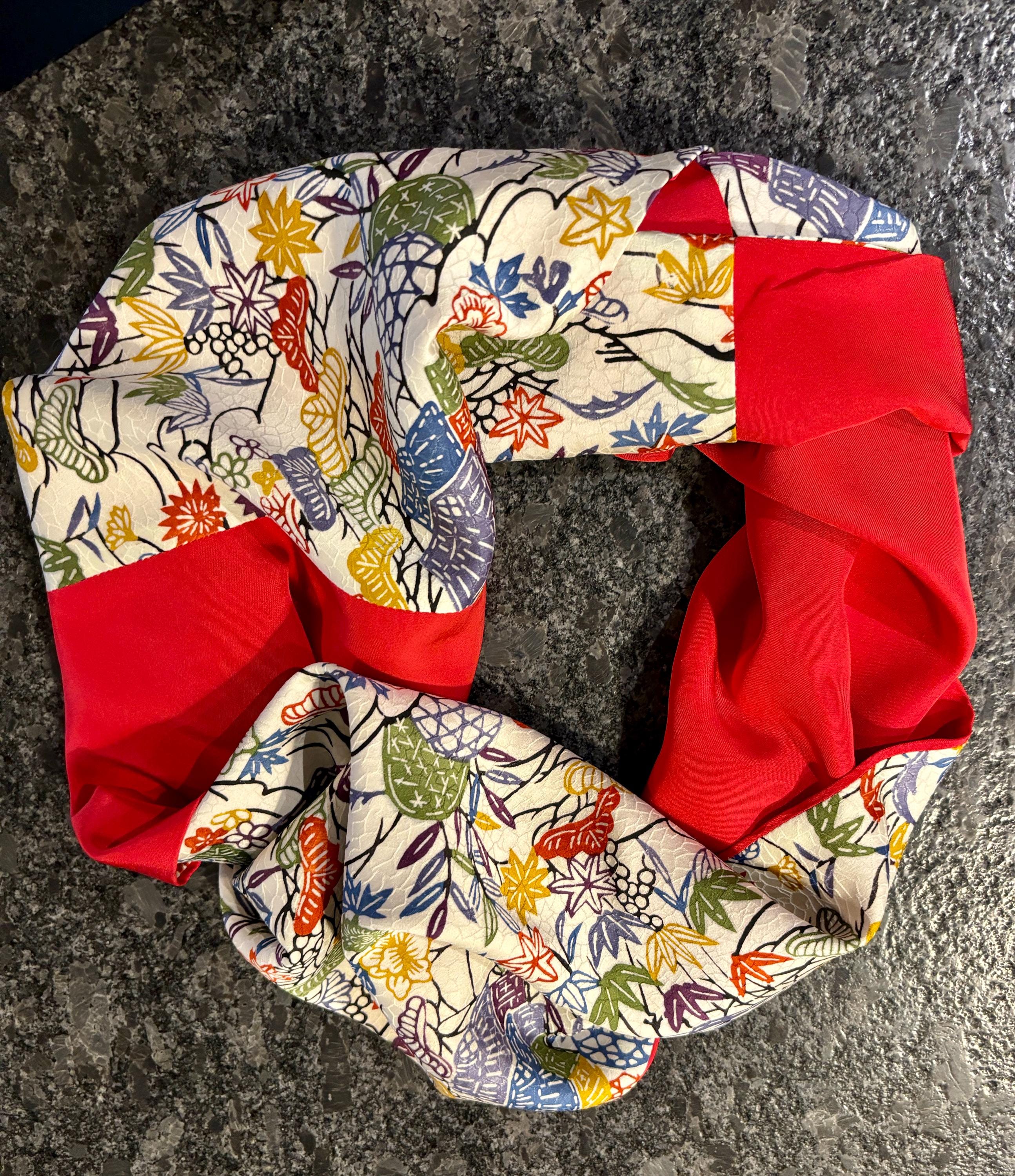 Japanese Vintage Kimono Scarf - Etsy