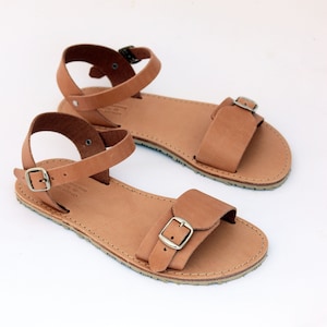 Unisex Leather Barefoot Sandals: Wide Fit, Customizable Straps