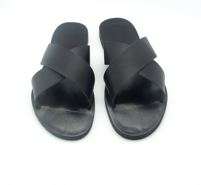 Black mens flats, shop flats, buy flats, men comfort flats, gift for husband, image 4