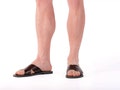 Mens casual sandals, shop sandals, buy shoes, men comfort shoes, gift for boyfriend, dark brown leather straps product logo